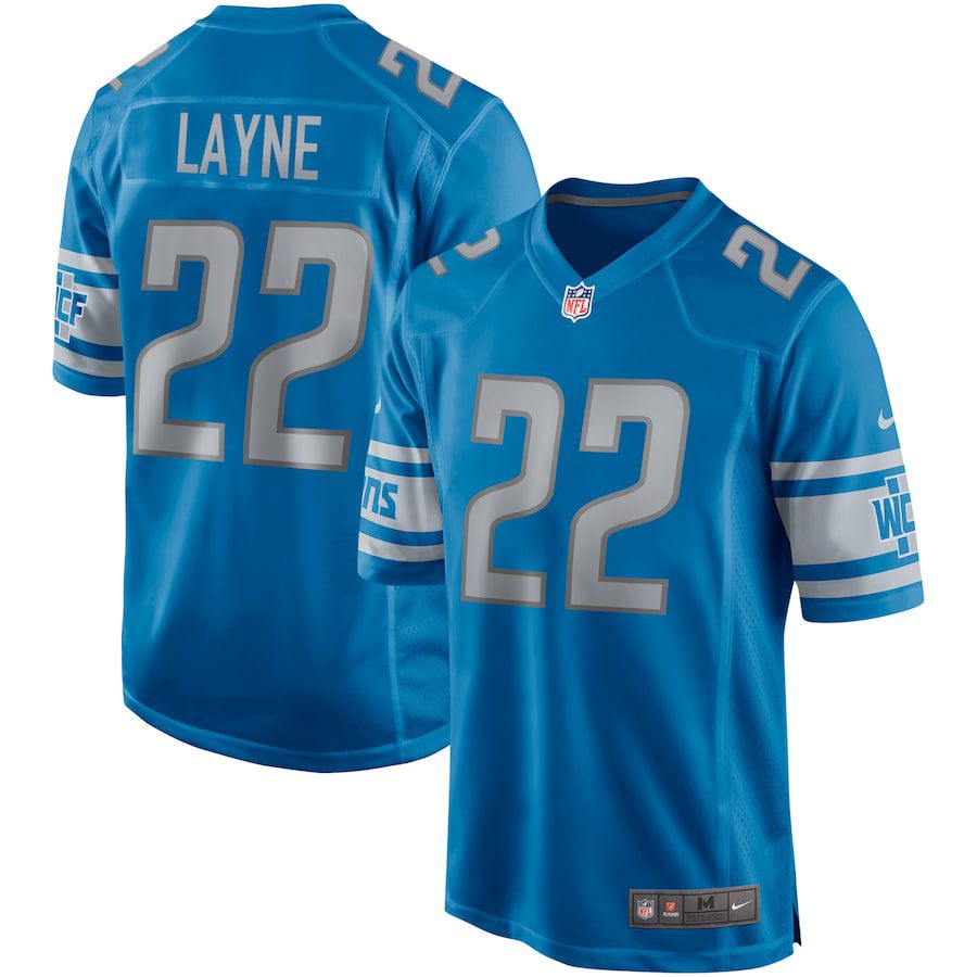 Men Detroit Lions #22 Bobby Layne Nike Blue Game Retired Player NFL Jersey